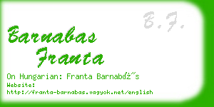 barnabas franta business card